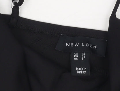 New Look Women's Black Cowl Neck Bodysuit Size 10