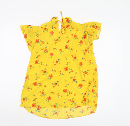 Womens UK Size 12 Dorothy Perkins Yellow Tunic Blouse