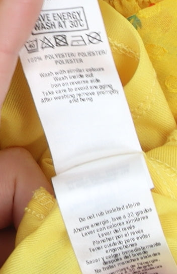 Womens UK Size 12 Dorothy Perkins Yellow Tunic Blouse
