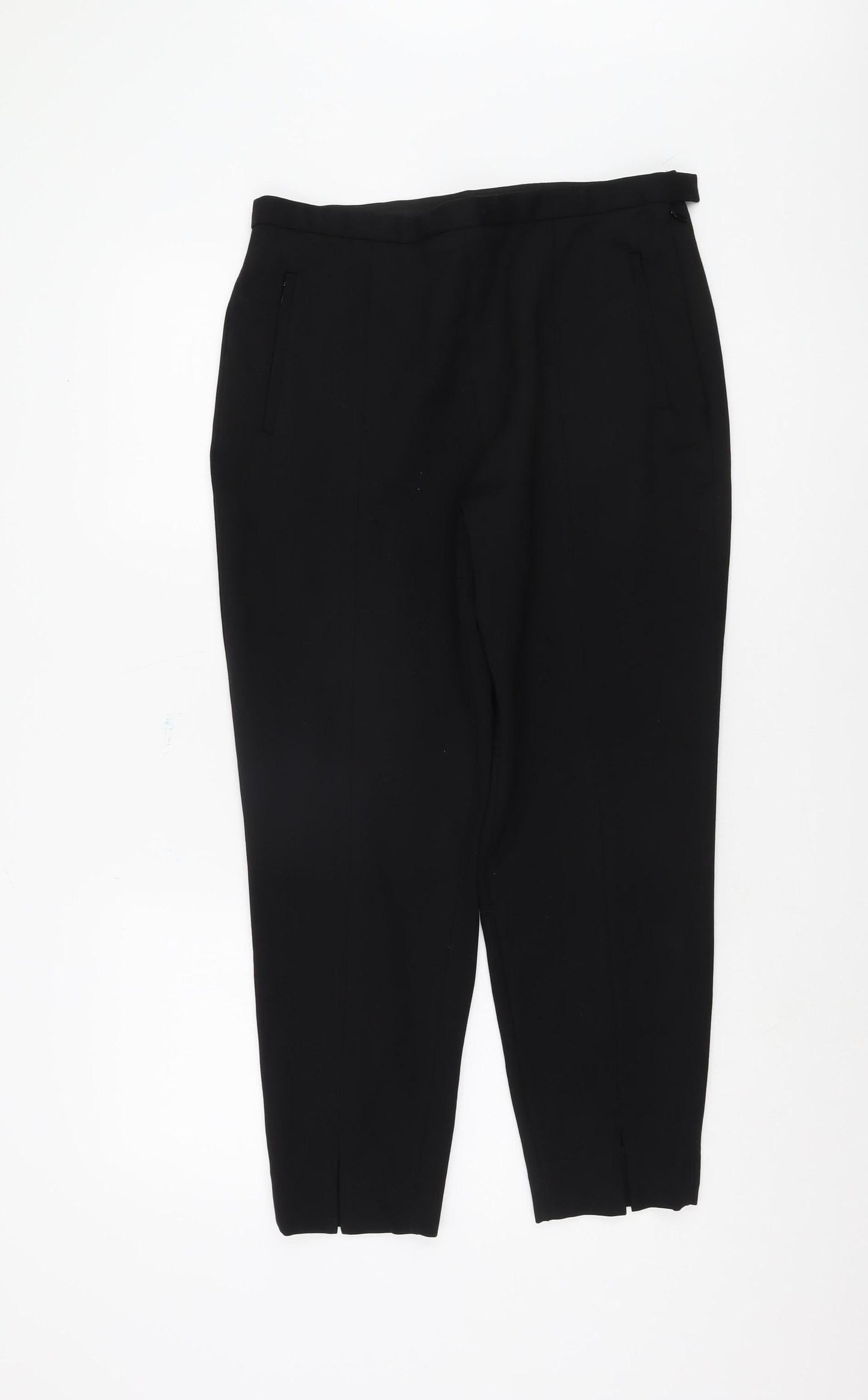 Womens UK Size 14 NEXT Regular Fit Business Casual Black Trousers