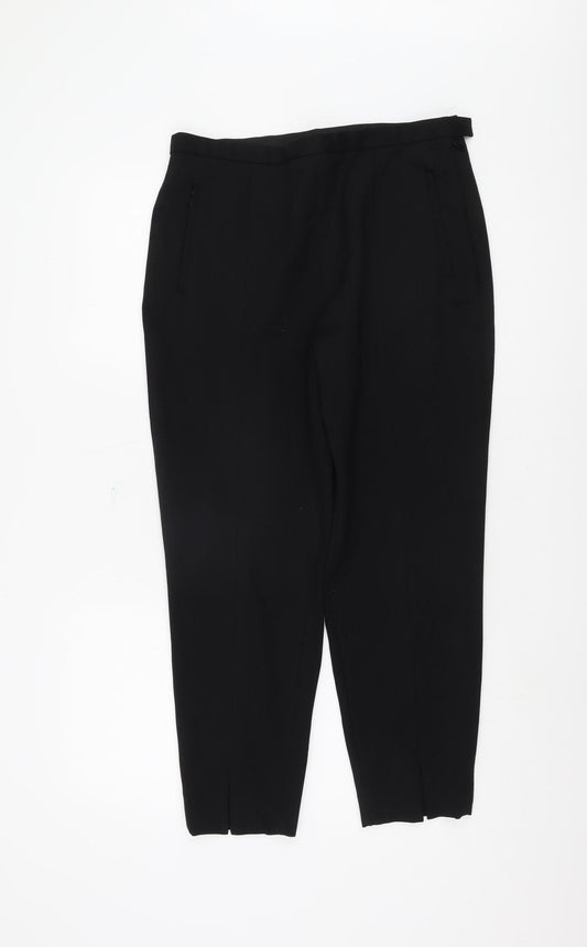 Womens UK Size 14 NEXT Regular Fit Business Casual Black Trousers