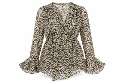 Womens UK Size 12 River Island Beige Wrap Blouse