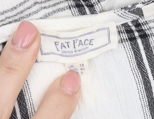 Womens UK Size 12 Fat Face White Basic Blouse