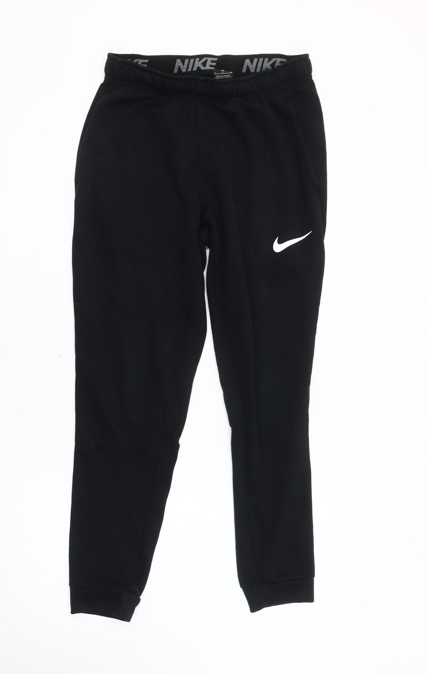 Nike Men's Black Jogger Trousers, Size S, Moisture Wicking