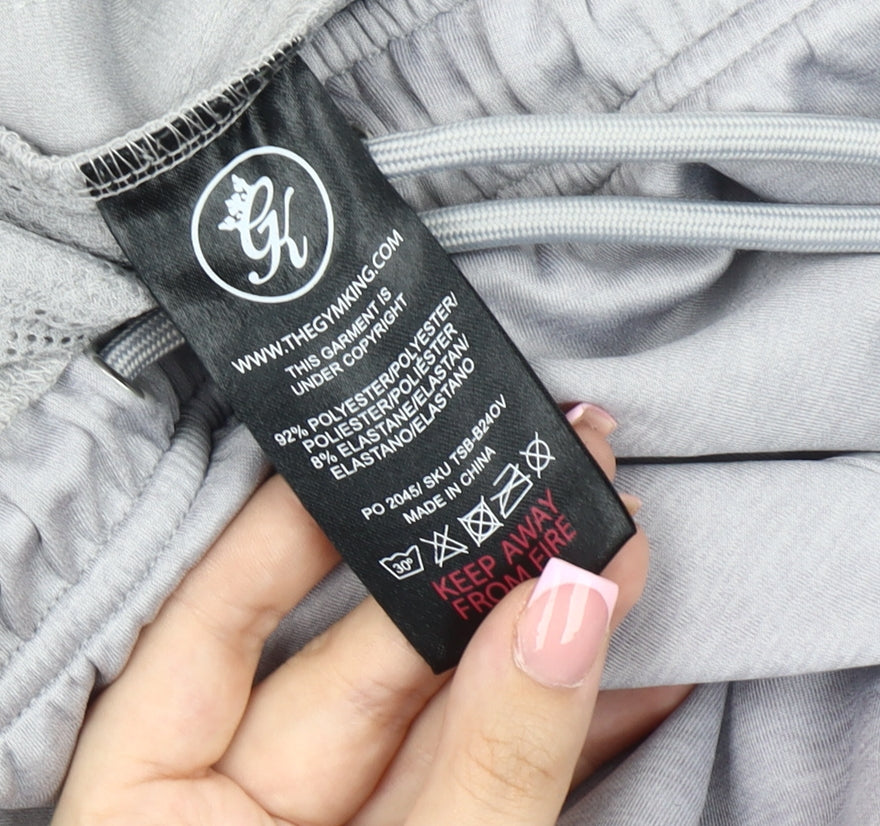 Gym King Men's Grey Joggers L - Athletic Fit