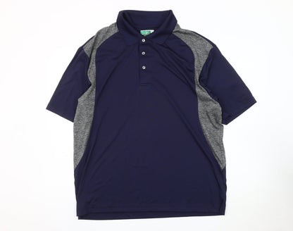 Ben Hogan Men's Blue Grey Polo Shirt XL Performance