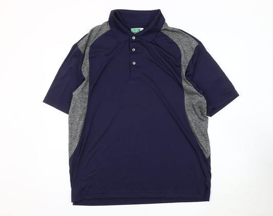 Ben Hogan Men's Blue Grey Polo Shirt XL Performance
