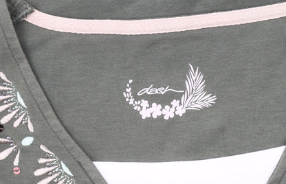 Womens UK Size 20 DASH Green Basic T-Shirt