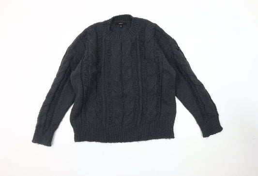 Next Men's Grey Cable-Knit Pullover Jumper, M