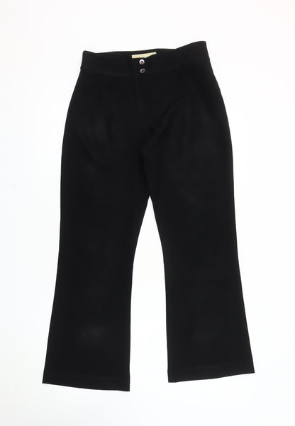 Inline London Women's Black Flared Trousers Size 8