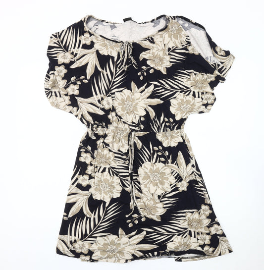 BODYFLIRT Women's Multicoloured Floral Short Dress, Size 12