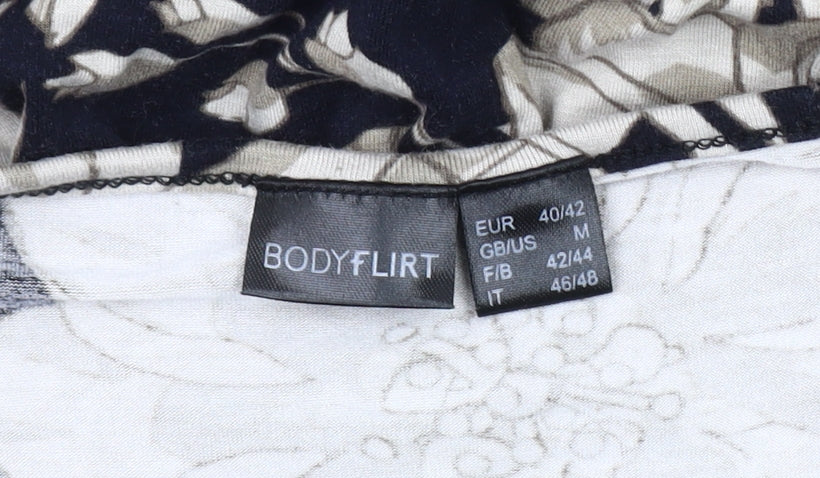 BODYFLIRT Women's Multicoloured Floral Short Dress, Size 12