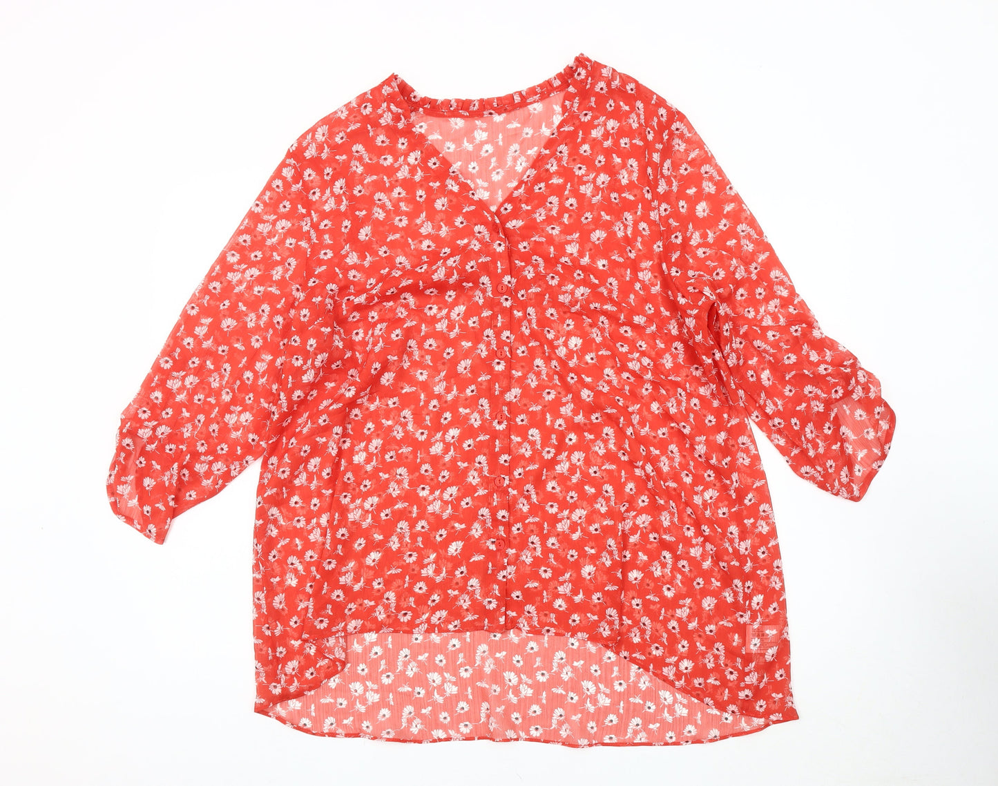 Womens UK Size 18 Roman Originals Red Tunic Blouse