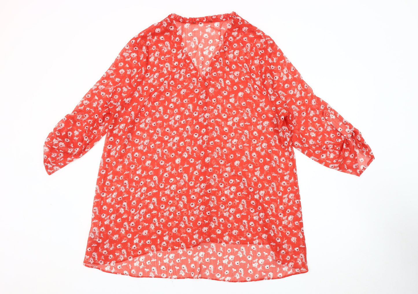 Womens UK Size 18 Roman Originals Red Tunic Blouse