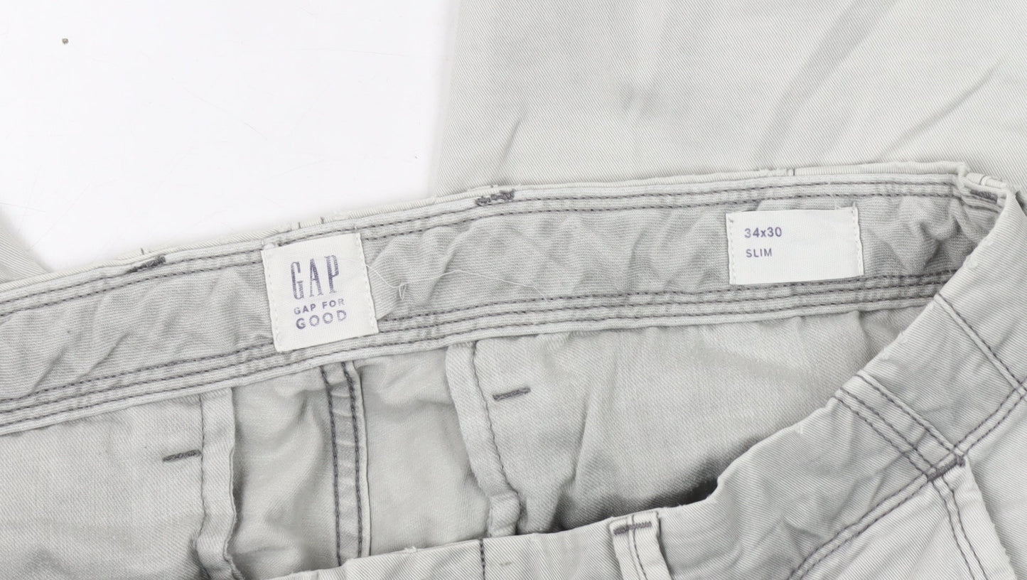 Gap Men's Grey Slim Straight Jeans Size 34