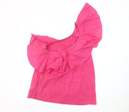 Womens UK Size 12 Warehouse Pink Basic Blouse