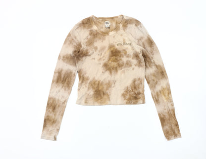BDG Women’s Brown Tie-Dye Long Sleeve T-Shirt - S