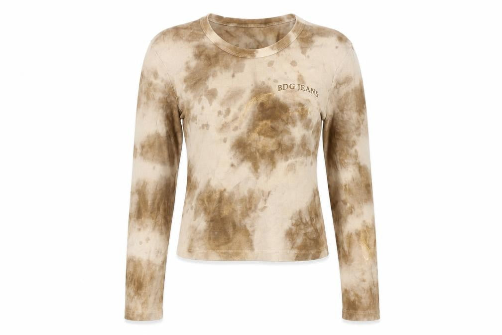 Womens UK Size S BDG Brown Basic T-Shirt