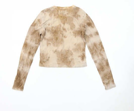 BDG Women’s Brown Tie-Dye Long Sleeve T-Shirt - S