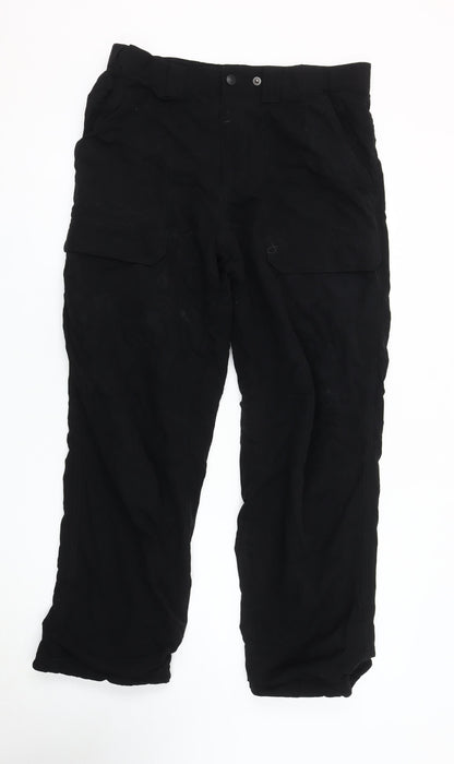 Marks and Spencer Men Black Cargo Trousers - M
