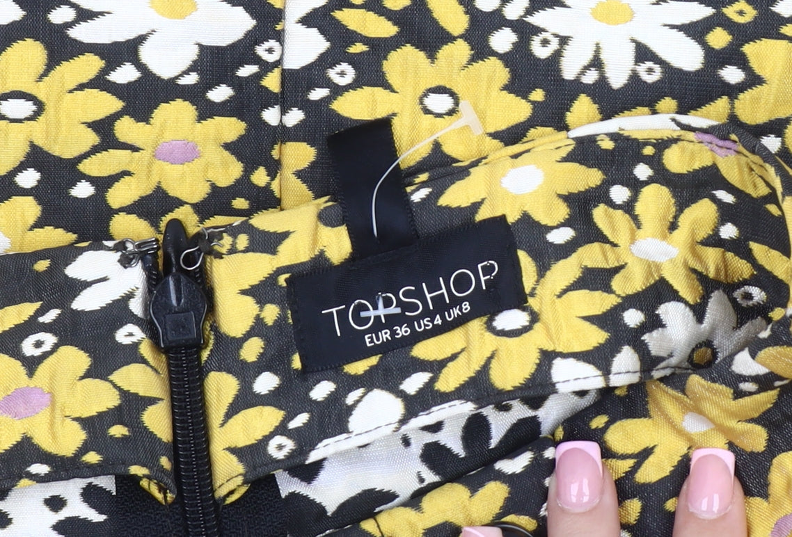 Womens UK Size 8 Topshop Straight & Pencil  Skirt