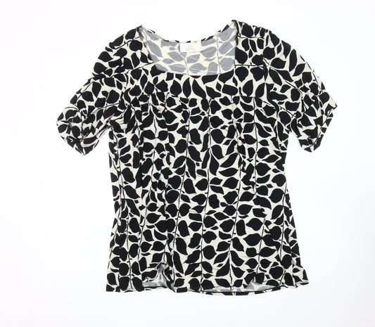 Ann Harvey Women's Black Animal Print Top Size 20