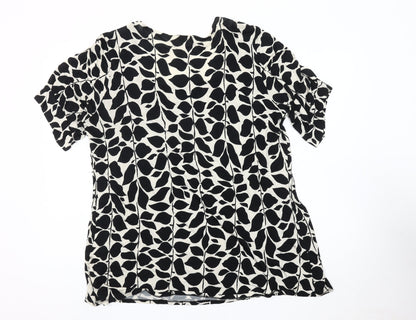 Ann Harvey Women's Black Animal Print Top Size 20