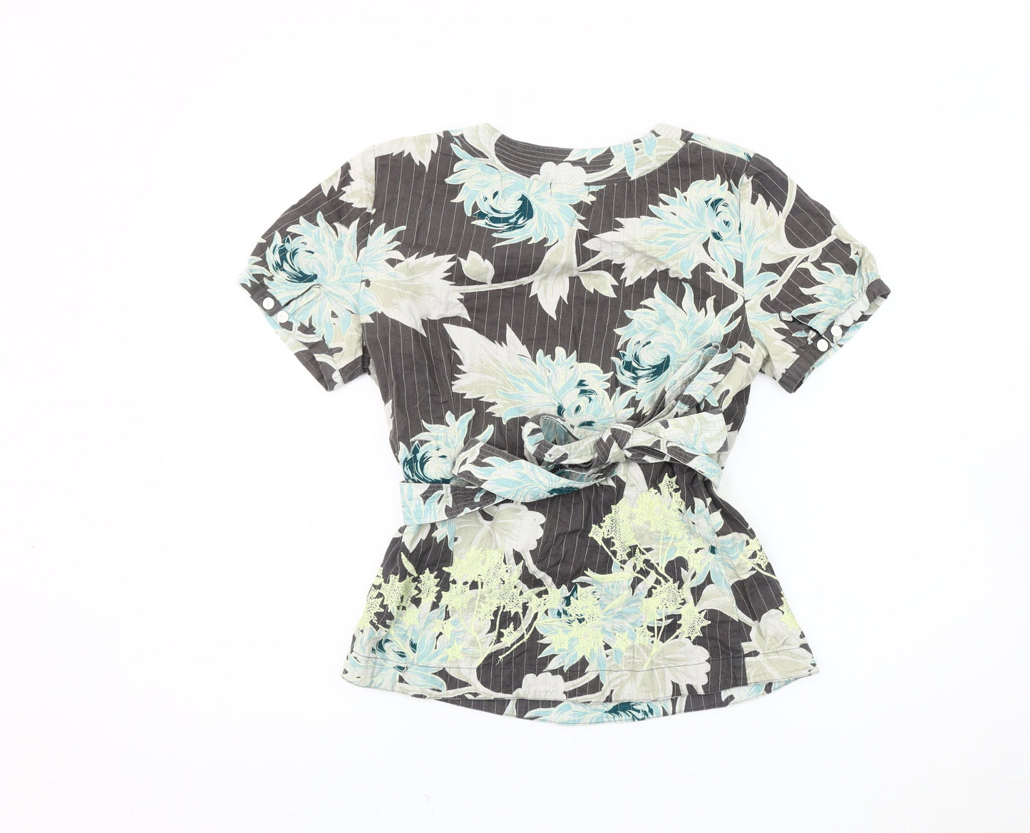 Womens UK Size XS Noa Noa Multicoloured Wrap Blouse