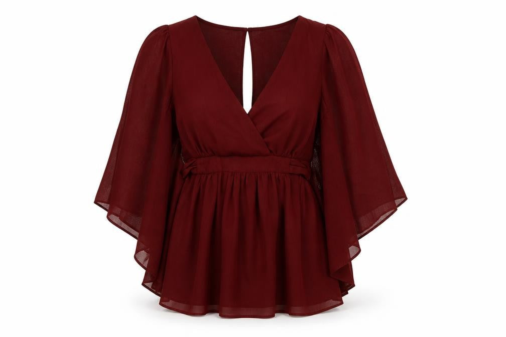 Womens UK Size 10 Jane Norman Red Basic Blouse