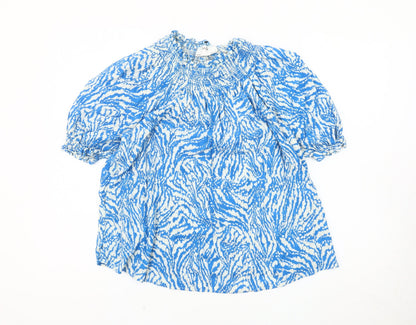 Womens UK Size 10 Marks and Spencer Blue Basic Blouse