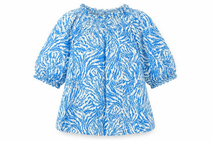 Womens UK Size 10 Marks and Spencer Blue Basic Blouse