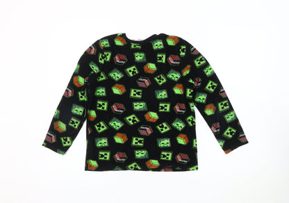 Primark Boys Black Minecraft Pyjama Top 9-10 Years