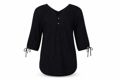 Womens UK Size M ROXY Black Tunic Blouse