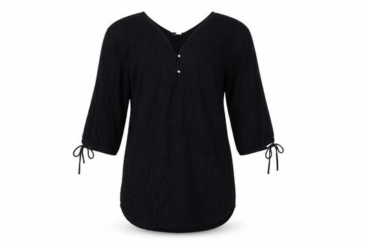 Womens UK Size M ROXY Black Tunic Blouse
