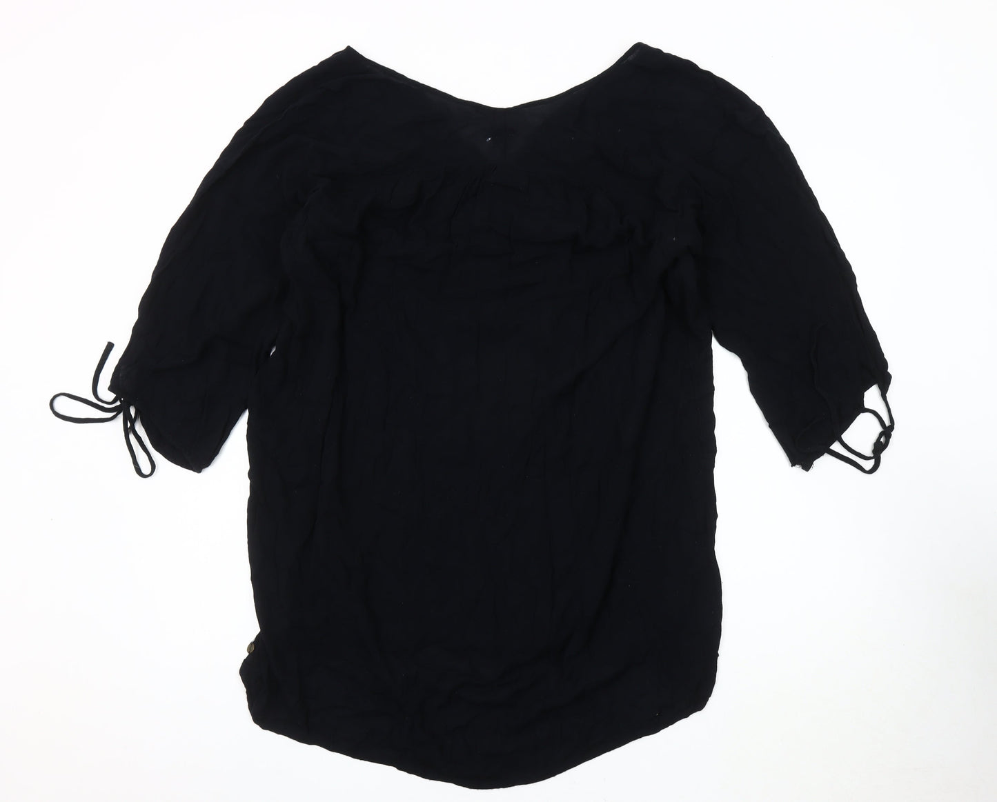 Womens UK Size M ROXY Black Tunic Blouse
