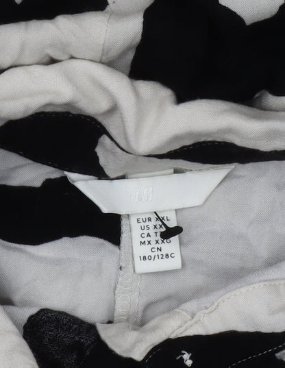 H&M Women's XL Black and White Collared Dress