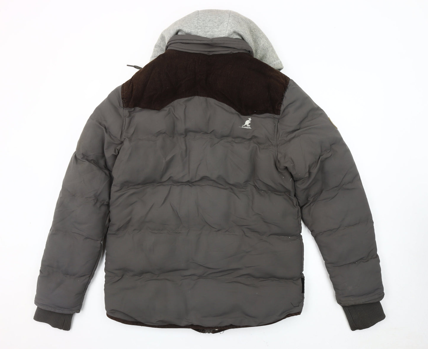 Mens UK Size S Kangol Grey Puffer Jacket