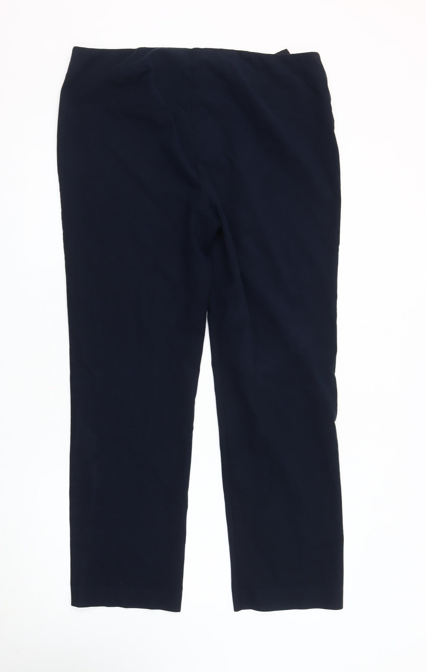 Womens UK Size 12 Marks and Spencer Classic Fit Ankle Blue Trousers