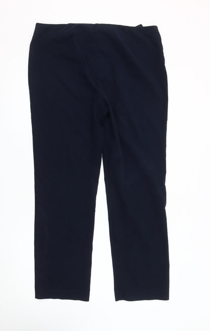 Womens UK Size 12 Marks and Spencer Classic Fit Ankle Blue Trousers