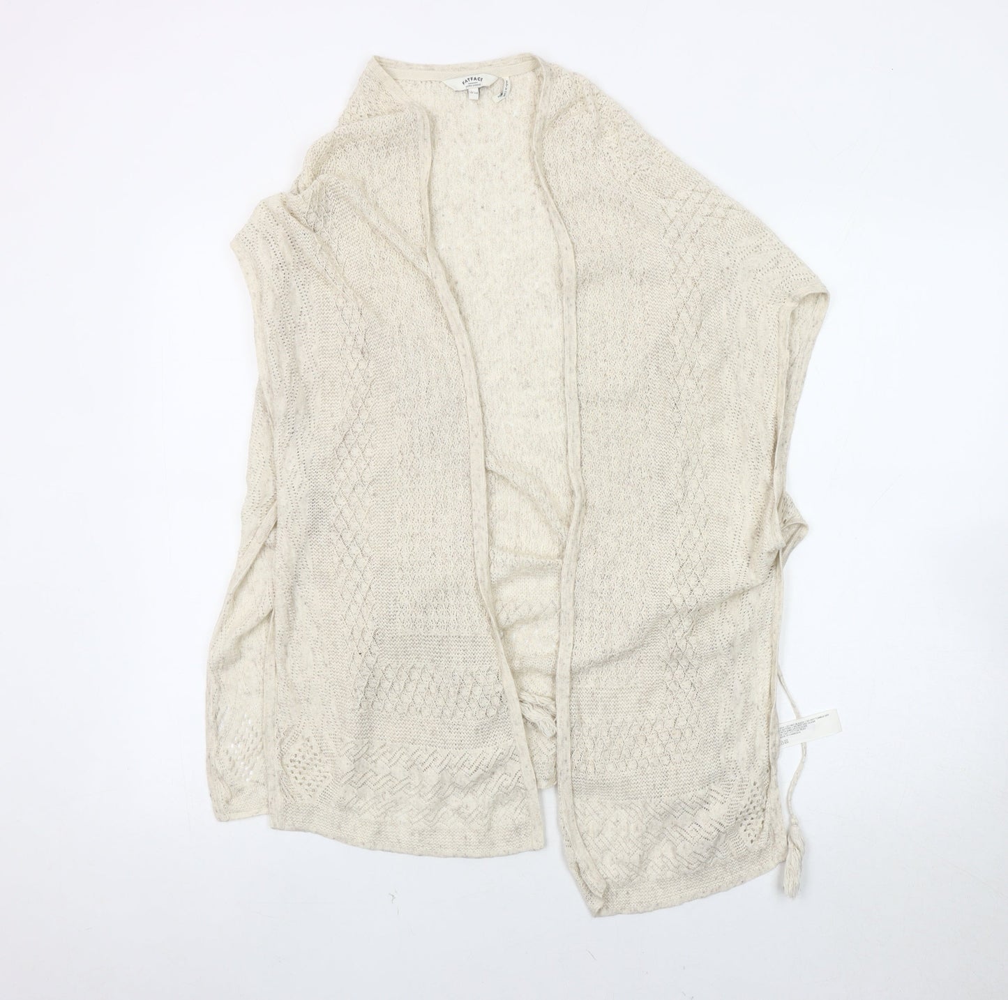 Womens UK Size M Fat Face Beige Cape Jumper