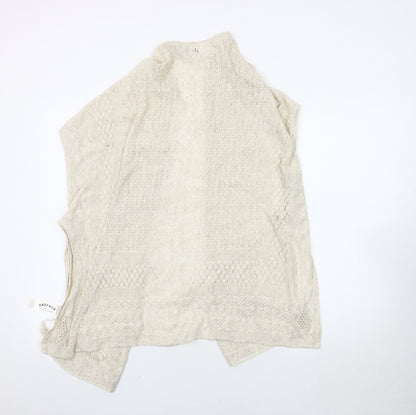 Womens UK Size M Fat Face Beige Cape Jumper