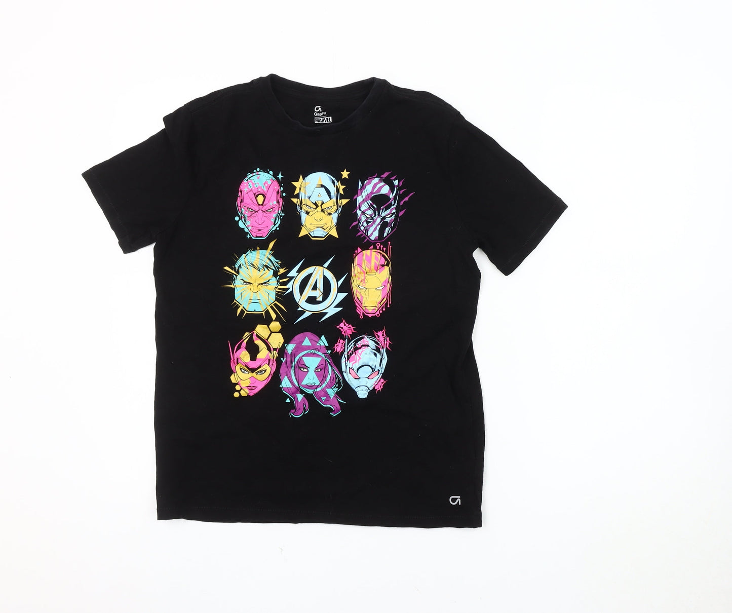 GapFit Boys Black Avengers Graphic T-Shirt 13-14 Years
