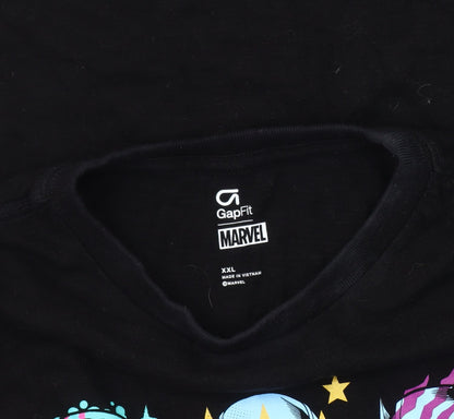 GapFit Boys Black Avengers Graphic T-Shirt 13-14 Years