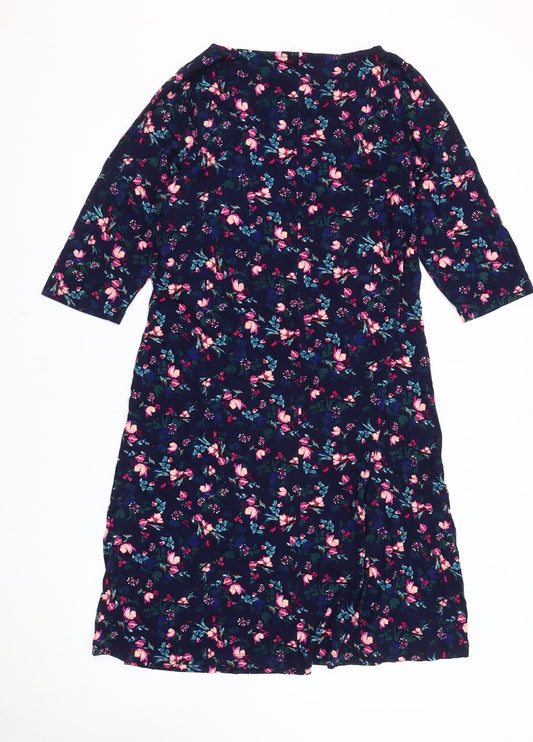 Cotton Traders Floral Dress Women Multicoloured Size 12