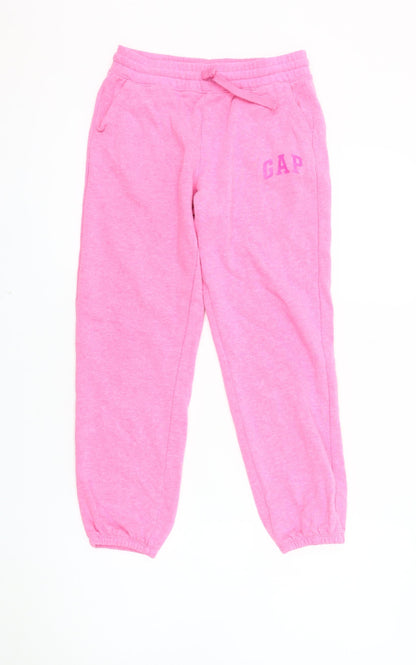 GAP Kids Pink Jogger Trousers, Girls Large, Elastic Waist