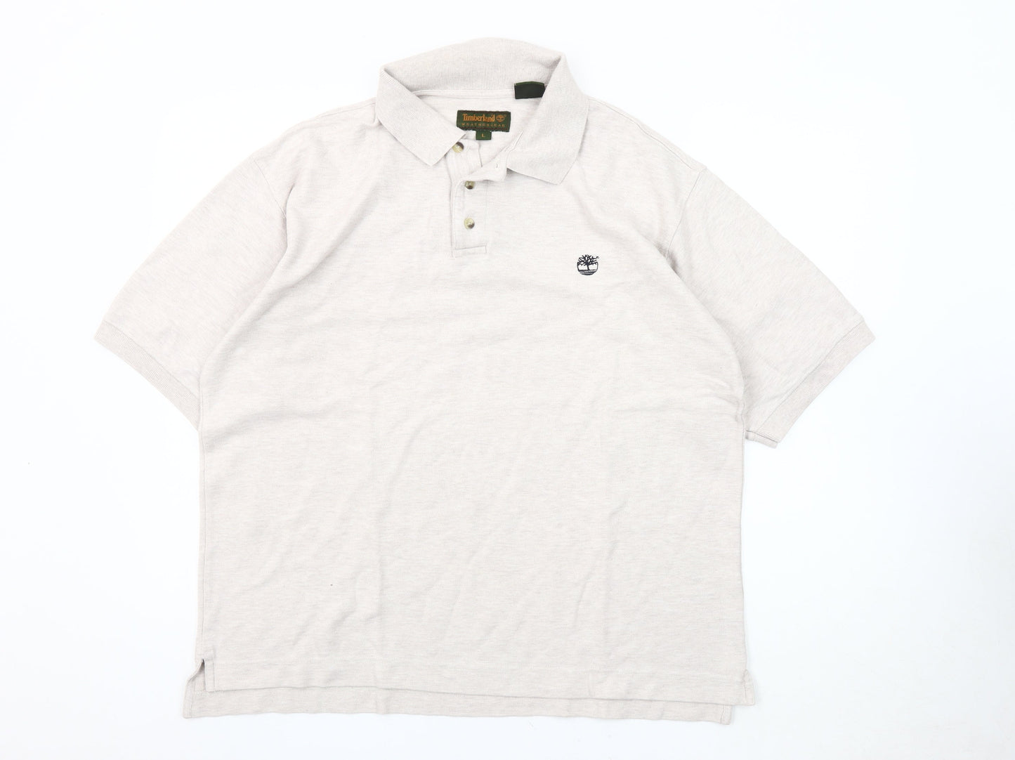 Timberland Men's Beige Polo Shirt L