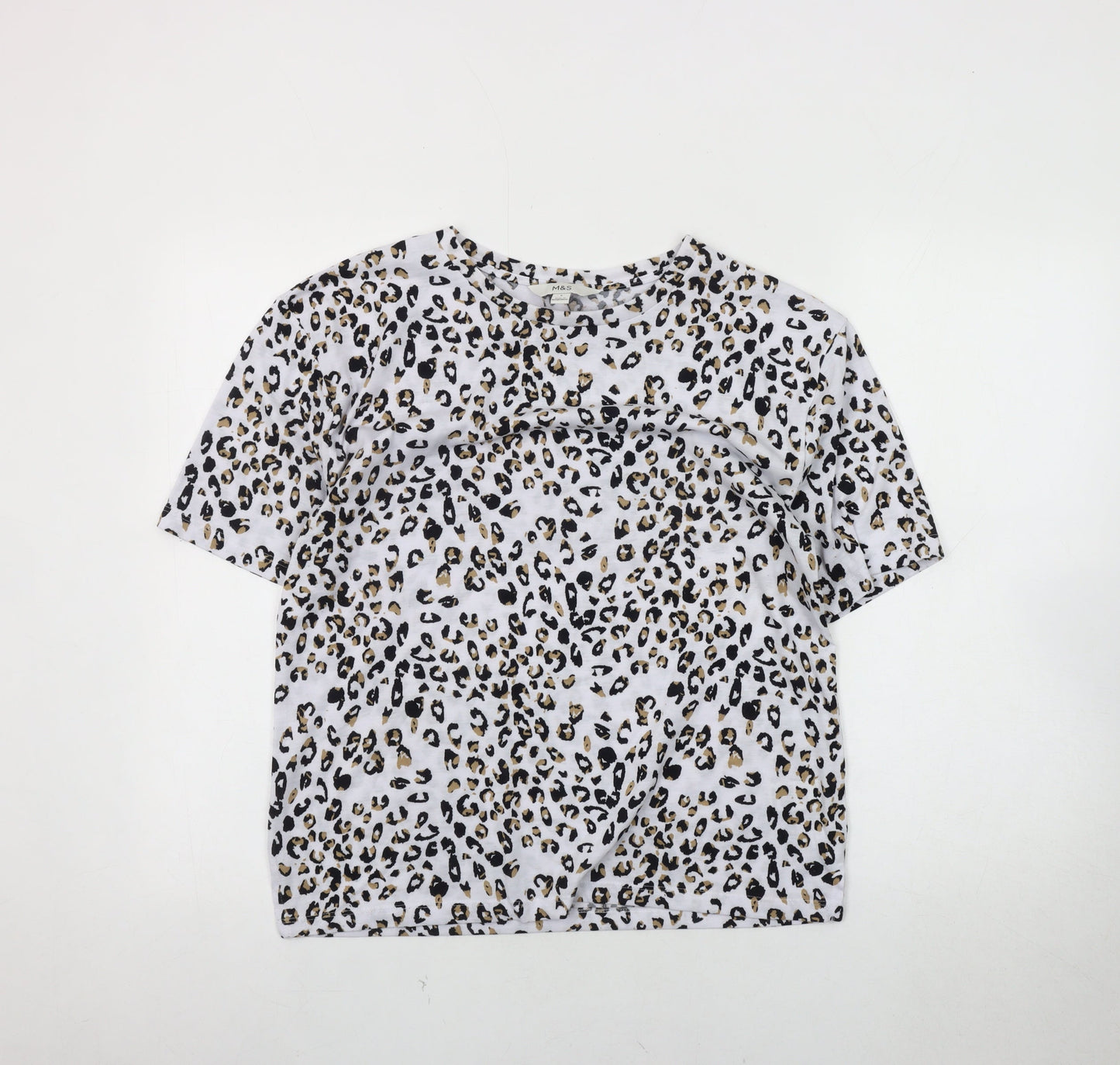 Womens UK Size 8 Marks and Spencer Multicoloured Basic T-Shirt