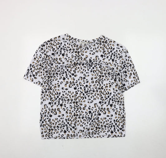 Womens UK Size 8 Marks and Spencer Multicoloured Basic T-Shirt