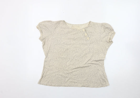 Womens UK Size 12 NEXT Ivory Basic T-Shirt