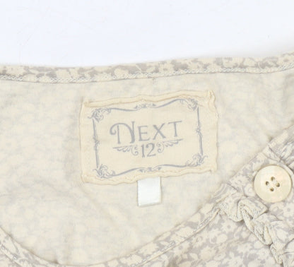 Womens UK Size 12 NEXT Ivory Basic T-Shirt